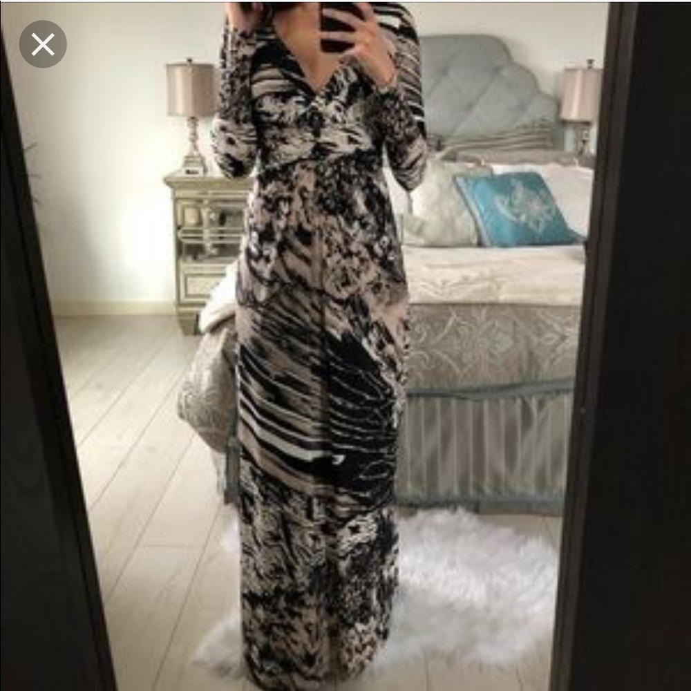 BCBG maxazria long sleeve ankle length dress
